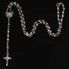 Rosary Crucifix Cross Necklace - Image 2