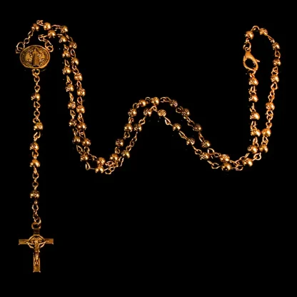 Rosary Crucifix Cross Necklace