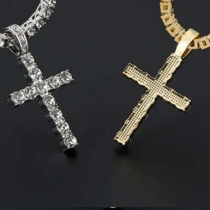 Iced Out Bling Cross Necklace - Image 4