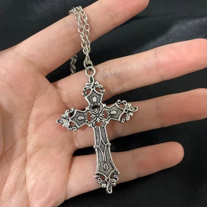 Goth Vintage-style Cross Necklace