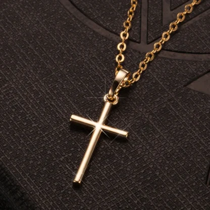 Sparkly Religious Cross Necklace - Image 3