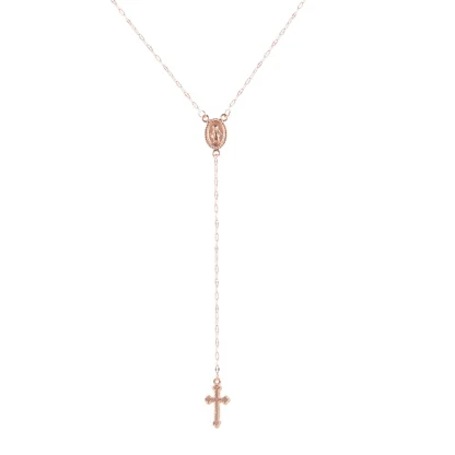 Elegant Rosary Cross Necklace