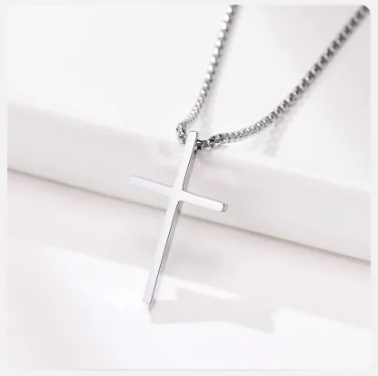 Double Layered Cross Necklace - Image 10