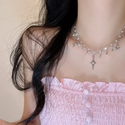 Multi Pendant Cross Necklace - Image 2