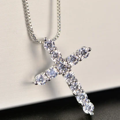 Diamond-like Lux Cross Necklace