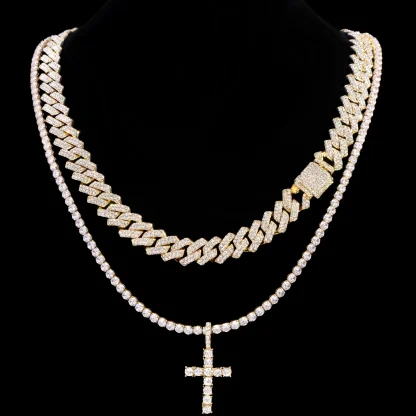 Shiny Bling Cross Necklace - Image 9