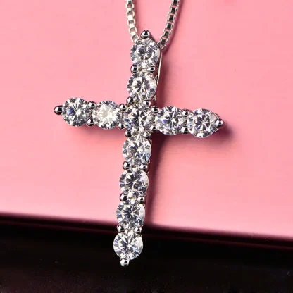 Diamond-like Lux Cross Necklace - Image 3