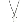 Curb Chain Hollow Cross Necklace - Image 7
