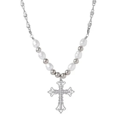 Women's Beaded Cross Necklace - Image 13