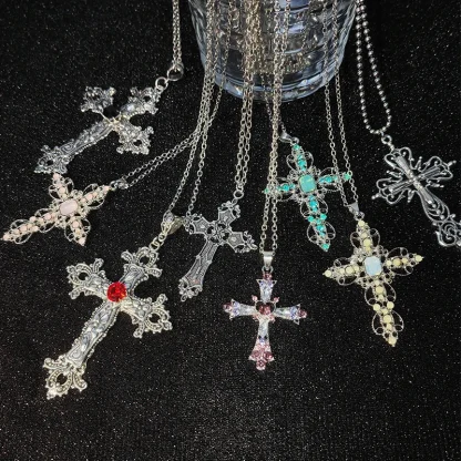Gothic Detailed Cross Necklaces - Image 14