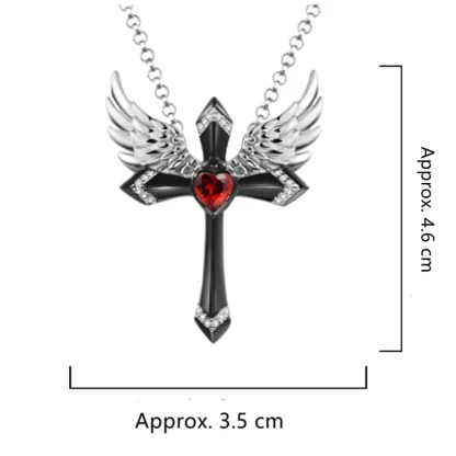 Angel Wings Cross Necklace - Image 9