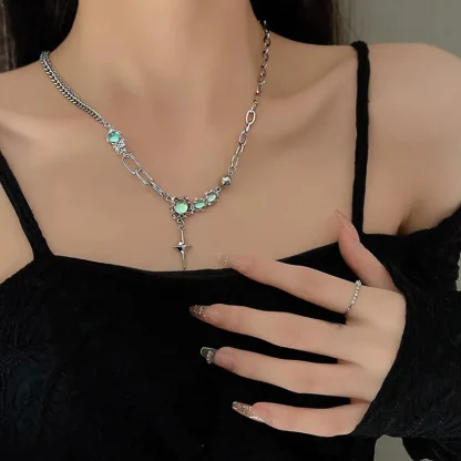 Trendy Asymmetrical Cross Necklace - Image 3