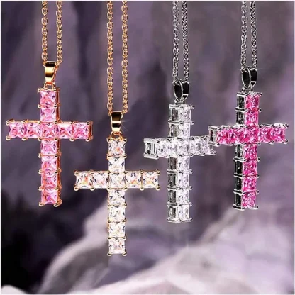 Women's Pink Cross Necklaces - Image 6