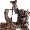 Round Beaded Cross Necklace - Image 4