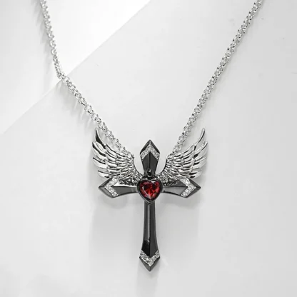 Angel Wings Cross Necklace - Image 5