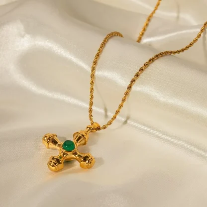 Non Tarnish Shiny Cross Necklace