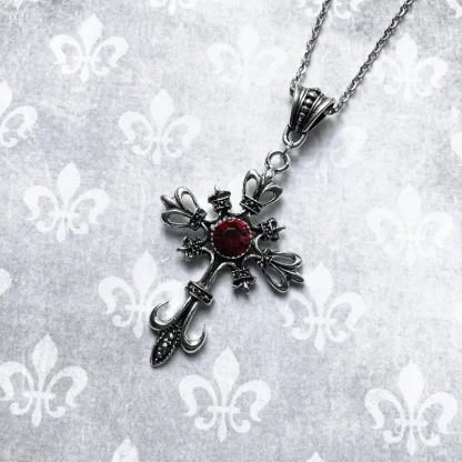 Vintage-style Gothic Cross Necklace - Image 3