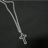 Curb Chain Hollow Cross Necklace - Image 6