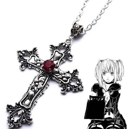 Detailed Vintage-style Cross Necklace - Image 7