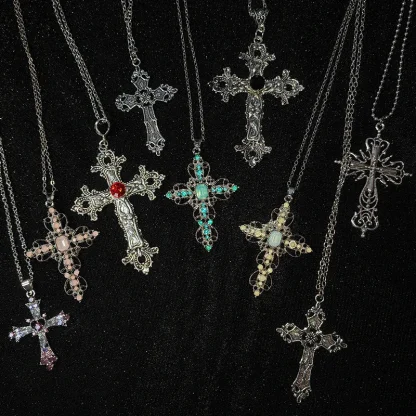 Gothic Detailed Cross Necklaces - Image 13