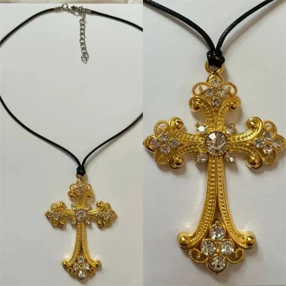 Large Choker Cross Necklace - Image 7