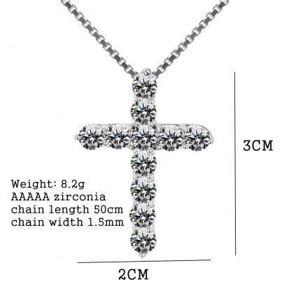 Diamond-like Lux Cross Necklace - Image 4
