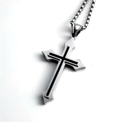 Box Chain Durable Cross Necklace - Image 6