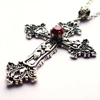 Gothic Detailed Cross Necklaces - Image 4