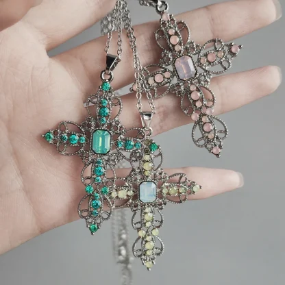 Gothic Detailed Cross Necklaces - Image 10