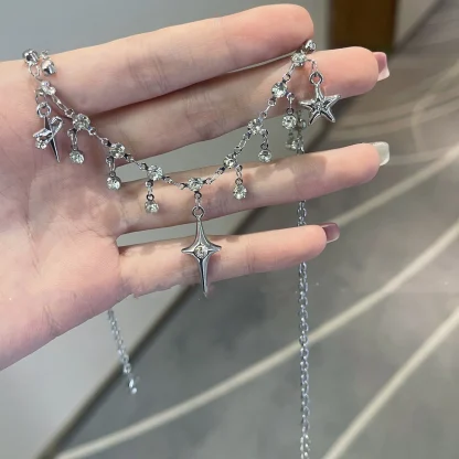 Multi Pendant Cross Necklace - Image 4