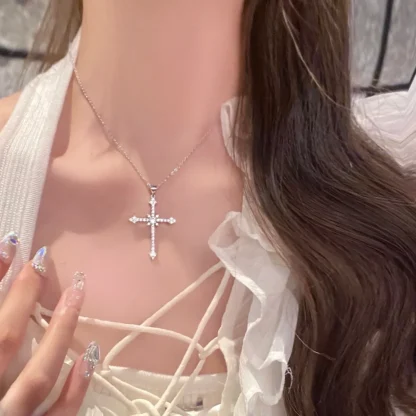 Sparkly Elegant Cross Necklace