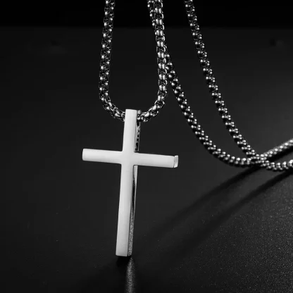 Simple Plain Cross Necklace - Image 4