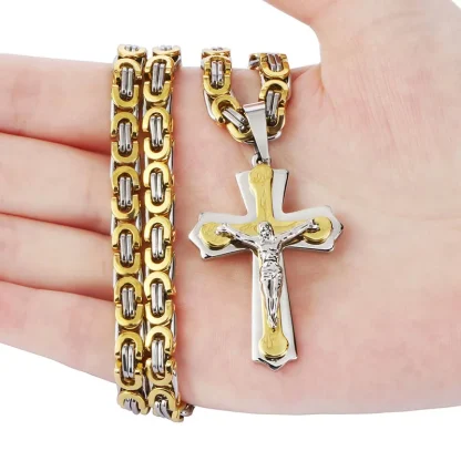 Crucifix Luxury Chain Cross Necklace - Image 6