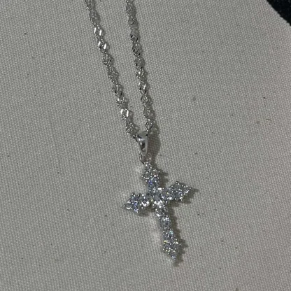Shiny Pendant Cross Necklace - Image 2