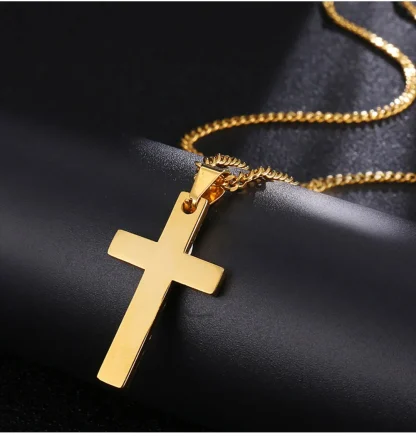 Simple Chain Cross Necklace