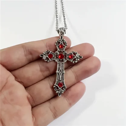 Vintage-style Cross Necklace - Image 2
