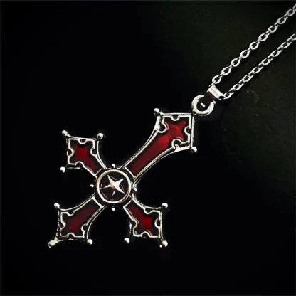 Upside-Down Cross Necklace - Image 3