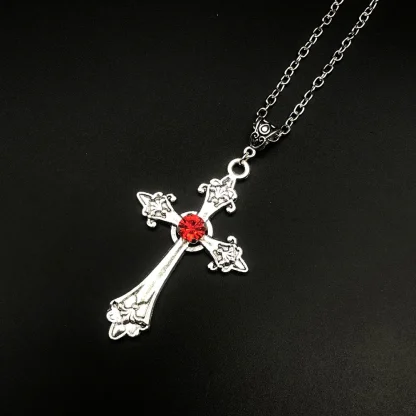 Large Gothic Cross Necklace - Image 5