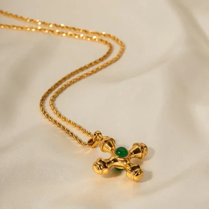Non Tarnish Shiny Cross Necklace - Image 7