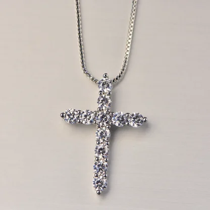 Diamond-like Lux Cross Necklace - Image 2