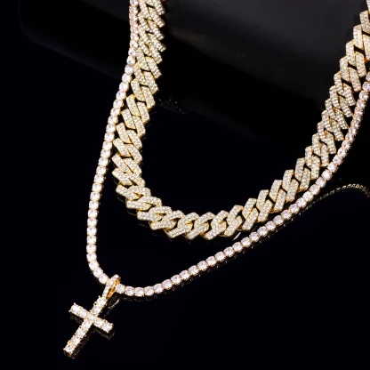 Shiny Bling Cross Necklace - Image 8