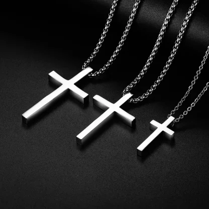 Simple Plain Cross Necklace - Image 7