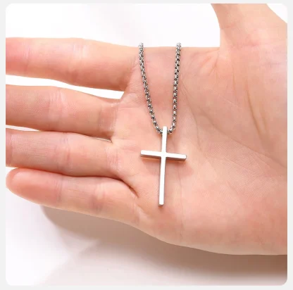 Double Layered Cross Necklace - Image 11