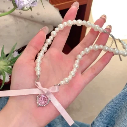 Cute Bowknot Cross Necklace - Image 6