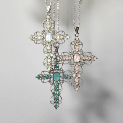 Gothic Detailed Cross Necklaces - Image 8