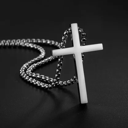 Simple Plain Cross Necklace - Image 5