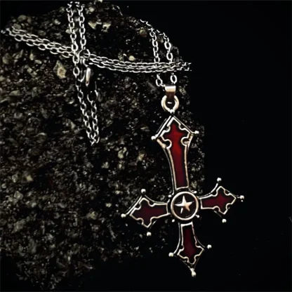 Upside-Down Cross Necklace - Image 5