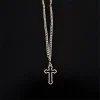 Curb Chain Hollow Cross Necklace - Image 5