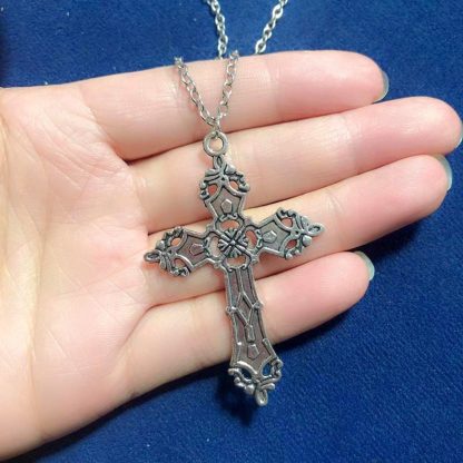 Retro Gothic Cross Necklace - Image 4