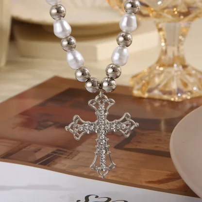 Trendy Retro Cross Necklace - Image 6